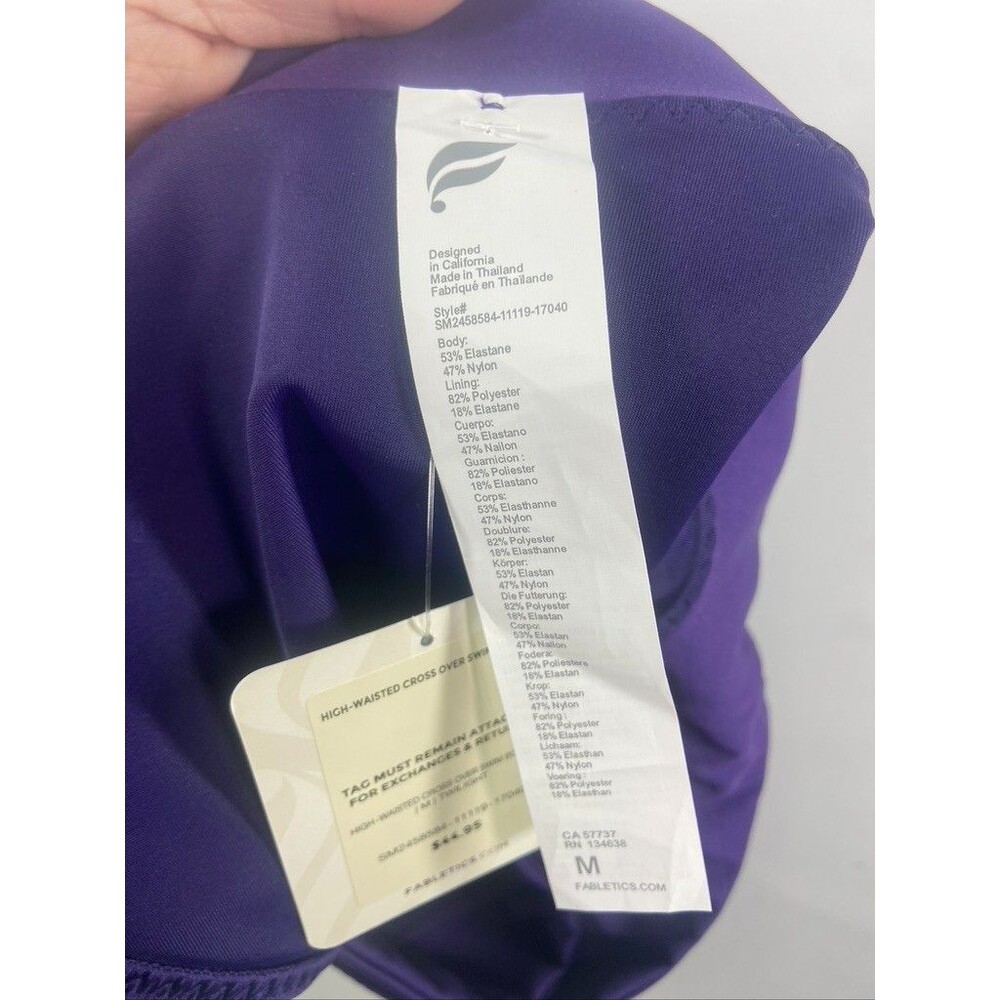 Fabletics Deep Purple Front-Zip Bikini Set - Picture 5 of 5
